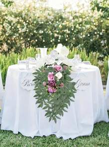 2PCS/4PCS/8PCS Green Leaf Artificial Silk Green Bamboo Leaf DIY Wedding Arched Bouquet Filling Table Center Decoration Home Interior Decoration