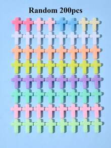 100/200/500pcs 15mm Acrylic Matte Pentagram Beads, Spring Colors, For DIY Handmade Bracelets And Necklaces, Educational Beads To Promote Intellectual Development