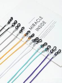 6pcs Solid Color Elastic Mask Chains,Adjustable Length Face Covering Chain For Man And Woman,Anti Slip Chains For Outdoor Sports Masks Mask Hanging Rope,Mask Straps