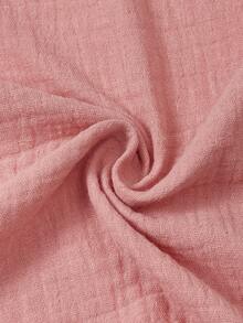 Summer Goodies 1pc Baby Solid Color Blanket, Double-Layer Gauze, Soft, Absorbent, Breathable, Suitable For Daily Use All Year Round - Multicolor - View 5