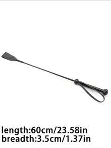 1 件 PU 皮革马鞭，柔软马术鞭，带防滑编织手柄和腕带，马术训练配件