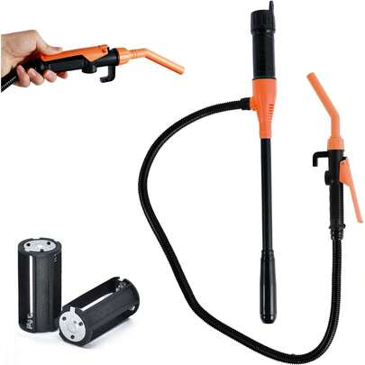 Portable electric water pump Electric gasoline pump Battery powered liquid delivery pump Siphon pump Gasoline automatic suction pump Orange