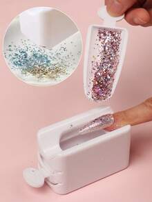1/2/3 件双层抽屉式指甲粉回收盒，带闪光指甲粉收纳盒，渗透粉水钻闪光粉回收容器配件，家庭美甲 DIY 沙龙用品工具，美甲用品，美甲工具，美甲工具，返校，指甲，按压指甲用美甲工具