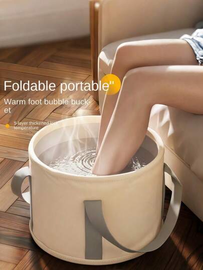 Foldable Portable Foot Bath Bucket, Two Sizes Of Insulated Foot Bath Tray, Perfect For Home Spa, Travel Camping Washbasin, Outdoor Travel Foot Bath Bucket, Store Body Care Travel, Suitable For Sports, Outdoor, And Home
