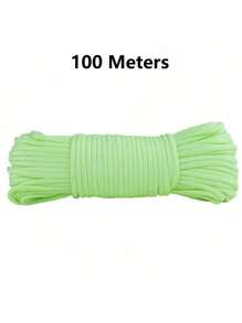 10/100m/Pieza Cordón multicolor arcoíris de 7 hebras que brilla en la oscuridad de 4mm, adecuado para uso múltiple al aire libre, emergencia de supervivencia, cuerda de paracaídas, trenzado de pulseras, camping, picnic, tendedero, correa para mascotas, duradero hilo DIY