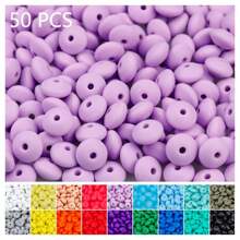 QYDCX Contas de lentilha de silicone faça você mesmo, 6/30/50/100/1800 peças, 12 mm, 30 cores, cordão faça você mesmo e contas acessórias