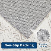 Modern Geometric Rug Low Pile Non-Shedding Rug Distressed Printed Rug Anti-Stain Non-Slip For Office Bedroom Living Room