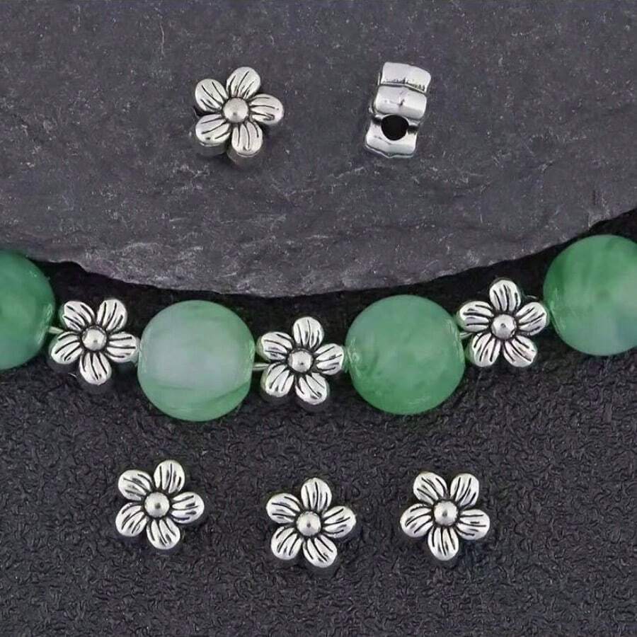 30pcs/50pcs/100pcs Vintage 3-Layer Wheel Spacer Beads, Large Hole Spacer Beads, Suitable For DIY Handmade Bracelets, Necklaces, Earrings, Jewelry, Crafts