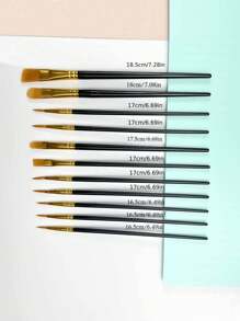 Soucolor Acrylic Paint Brush Set 20 Round Tip Artist Brushes For Acrylic Oil Watercolor Canvas Rock Body Face Nails Miniature Details Painting Supplies, Art Supplies, Back To School Supplies
