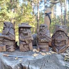 1 pieza Estatua del dios pagano, personaje de magia de la mitología nórdica, esculpido a mano en resina, decoración de escritorio para el jardín o patio trasero