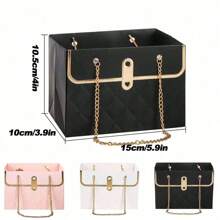 2/3pcs Creative Fresh Flower Packaging Hand Carrying Bag, Romantic Surprise Small Gift Flower Packaging Bag, Foldable Flower Gift Box, Brand Perfume Packaging Box