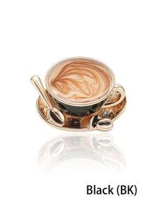 1 pezzo Spilla vintage a forma di tazza di caffè per donne, spilla a forma di attrezzo, adatta per borse, maglioni, cappotti, cappelli, scarpe, vestiti, completi