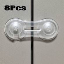 4/12 White Cabinet Door Locks - Locks For Drawer, Cupboards, Fridge, Oven, Closet, Pantry - Childproof, Tamper-Proof, Door Latch Locks