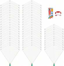 Kit para hacer cometas DIY, Paquete de cometas para decorar y colorear (3 paquetes de cometas de diamante blanco) - 43409987 - Ver 1