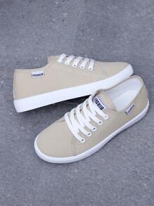 Women's Canvas Sneakers, 2024 Spring/Summer Versatile White Casual Flat Shoes, Student Skateboard Shoes