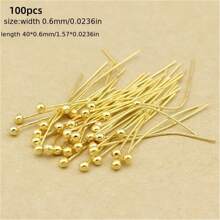 100pcs High Quality Silver Color Pearl Pins, 16mm - 50mm, Perfect For DIY Jewelry Making, Bracelets, Necklaces, And Earrings - Craft Accessories For Creative Hobbyists