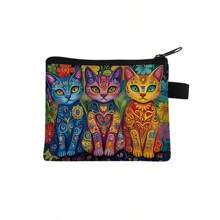 Full Print Coin Purse For Cat Pattern For Women Wallet Purse Wallet Travel Wallet Coin Wallet Mini Wallet