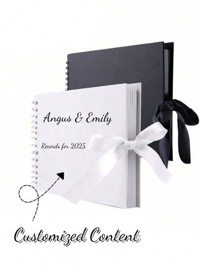 1 Piece Of Customizable Text Content, Coil Bow, Ribbon, Card Spring, Flip Style DIY Photo Album, Handmade Photo Album,Multi-Functional, ,Ornamental,Reusable,Exquisite,Stylish,High-Quality,Colorful,Modern,Custom,Personalized,Unique,Ideal Gifts For Him,Ideal Gifts For Her,Boyfriend,Dad,Girlfriend,Mom,Family,Friends,Tea Room,Home,Garden,Office,For Anniversaries,For Valentine's Day,For Mother's Day,For Birthdays,For Father's Day,For Graduation,For Weddings,For Housewarming