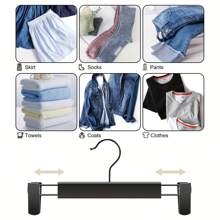 10pcs Plastic Non-Slip Pants Hangers Clip, Home & Clothing Store Use Trouser Clips Skirt Hangers Clips, Fingerprint Free Strong Clamp
