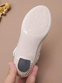 Fashion Children's Sequin Decorated Small Heels Shoes, Girls' Princess Shoes, Spring Autumn, Toddler/Little Kid Sizes - White - View 6