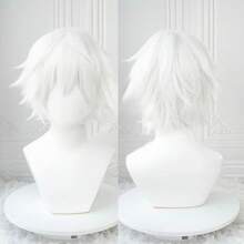 Pelucas cortas y esponjosas de cabello sintético resistente al calor para cosplay del personaje Kaneki Ken de anime, para juego de roles y fiestas