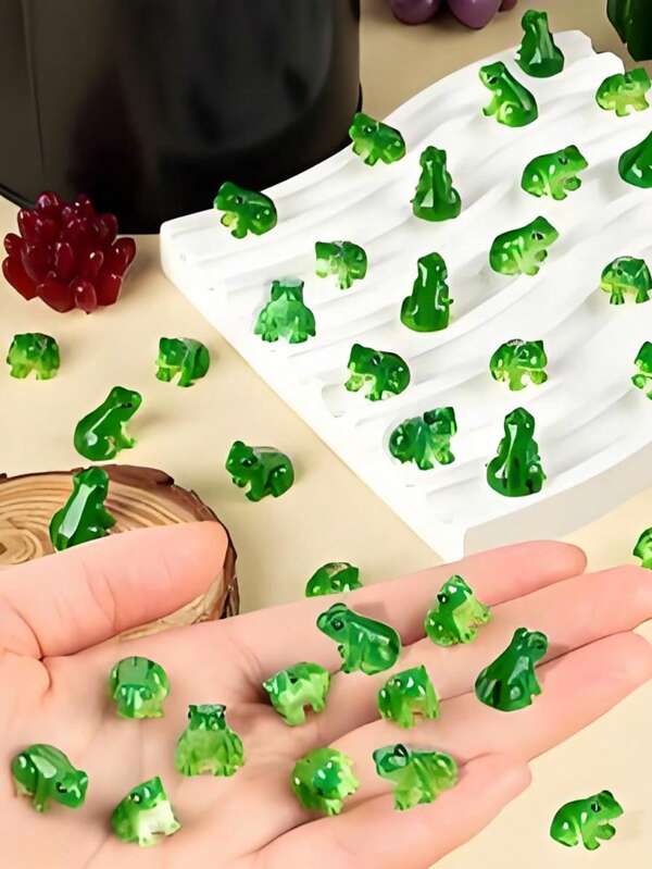 20/10/5/1pc Resin Mini Green Frog Miniature Figurine Animal Model, Fairy Garden Miniature Moss Landscape DIY, Terrarium Crafts Accessories Home Decorative, Miniature Landscape Creative Cute Frog Statue, Suitable For Car, Desk Or Garden Decoration, Resin Material, Resin Mini Green Frog, Green Animal Model, DIY Terrarium Handicrafts, Home Decoration Accessories, Party Decoration