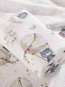 1pc 100*100cm Newborn Baby Cute Printed Muslin Swaddle Blanket