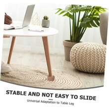 Ensemble de 4 rehausseurs de meubles pour pieds de table et de lit, patins antidérapants pour protéger le sol, facile à installer, rehausseur de pieds de meubles pour la maison et le bureau - Tabac - Voir 9