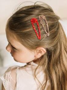 30 Stücke/Set bunte glitzernde Wassertropfen Design Haarspangen für Baby Mädchen, süße Prinzessin Haaraccessoires geeignet für den täglichen Gebrauch