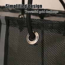 Foldable Bathroom Shower Caddy Basket, Portable Gym Laundry Mesh Storage Bag, Dirty Clothes Organizer For Travel, Men Shower Tote, Bathing Mesh Basket, Back To School, Bathroom Accessories, Room Decor - Multicolor - View 9