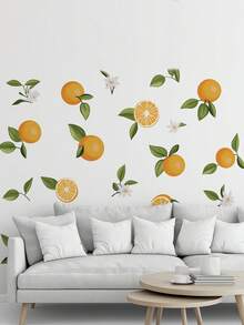 1pc, Fresh Fruit Wall Sticker, Lemon, Removable Waterproof Vinyl Sticker, Suitable For Restaurant Kitchen Living Room Background Wall Decoration, Home Decoration - Yellow - View 10