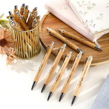 Local Shipping Bamboo Wedding Pens Bulk Ballpoint Black Ink Bridal Shower Pens For Wedding Bridal Shower Guest Book Game Gifts Proposal Bachelor Party Favors-50 Pieces - 50 - 查看 5