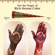 1/4/12pcs Natural Organic Henna Paste, Henna Tattoo Paste, Temporary Tattoo, Semi-Permanent Henna Tattoo Paste, Waterproof Henna Tattoo Stencil Paint, For Temporary Body Art Tattoos