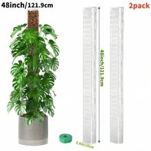 24in/36in/48 Inch Moss Pole Plastic Plant Stand Indoor Climbing Plants Guardian Tutors Pot Moss Stick For Monstera, Large D Shaped PolesPlants Growth Garden Support Accessories