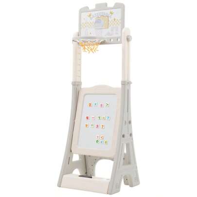 多機能お描きボード 7in1　バスケットゴール ハンガー　積み木デスク  描きボード　室内 遊具  パーク