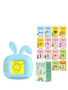 English And Portuguese Card Reader Electronic Toy For Kids 112 Cards Total 224 Words Educational - coelho-azul - 查看 2