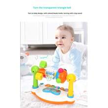 1pc 2025 New Electronic Piano Music Toy, Infant Soothing Toy, Children's Sound Enlightening Toy, Voice Activated Toy, Birthday/Christmas/Halloween Gift (Battery-Free Toy)