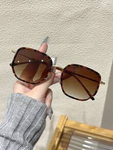 1 pereche de ochelari retro cu ramă completă din cupru pentru femei, stil clasic nou, potrivit pentru toate anotimpurile, eleganți și la modă, potriviți pentru golf, condus, ieșiri și alte ocazii, reprezintă un cadou minunat, potriviți și pentru condus, recreere în aer liber, petreceri pe plajă, fotografie stradală, festivaluri de muzică, petreceri și alte ocazii. - Culoare solidă - Vizualizare 4