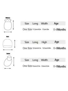 三件套个性化新生儿帽子手套套装，帽子上可定制宝宝名字，防刮保暖，四季皆宜，是婴儿派对、新生儿或婴幼儿的理想礼物，也是圣诞节礼物的理想选择。 - 彩色 - 查看 6