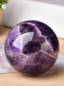 1 件天然紫水晶球，高品质紫水晶球，用于脉轮疗愈、灵气练习、冥想巫术的疗愈能量水晶 - 精美家居装饰风水装饰礼物 - 紫色 - 查看 5