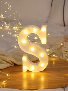 1pc Letter Lights For Holiday Party Decor, Children's Room Decor, 26-Piece English Alphabet & Numbers LED Decorative Light, BABY Anniversary, 6.3inch/16CM, Birthday Decoration And Gift, Holiday Decor And Party, Wedding Decoration, Home Bedroom Decor, Living Room/Gathering Decor, Camping, Warm White Lighting