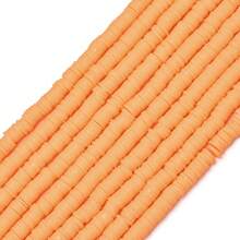 6mm 1/5/10 Strand Flat Round Polymer Clay Beads, Multicolor Loose Spacer Polymer Clay Beads For Jewelry Making, DIY Handmade Bracelet Necklace Jewelry Making Craft Supplies, Soft Clay Material, Art & Craft Beading Supplies