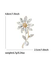 1 件水钻向日葵花束胸针 - 带金箔装饰 - 时尚配饰，适合休闲装、特殊场合、生日、周年纪念日、情人节礼物，适合女士背包、学校办公室配件、衬衫夹克珠宝、圣诞节万圣节衣服别针、有趣可爱的教师礼物 - 彩色 - 查看 8