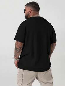 Meine Lieblingsperson nennt mich Opa" Herren--Shirt in Übergröße in Gelb - Lässig, atmungsaktiv, kurzärmelig mit bedrucktem Design, locker geschnitten, bequem für den Sommer, große Größe. - Schwarz - Übersicht 12
