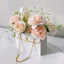 2/3pcs Creative Fresh Flower Packaging Hand Carrying Bag, Romantic Surprise Small Gift Flower Packaging Bag, Foldable Flower Gift Box, Brand Perfume Packaging Box