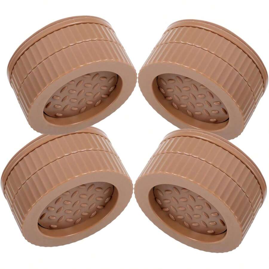 Ensemble de 4 rehausseurs de meubles pour pieds de table et de lit, patins antidérapants pour protéger le sol, facile à installer, rehausseur de pieds de meubles pour la maison et le bureau - Tabac - Voir 1