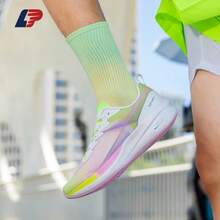 LPMX 1 双跑步鞋防滑耐磨透气支撑碳板低帮跑步鞋男士户外徒步跑步粉红绿色 - 粉綠 - 查看 8