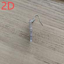 2D Exquisite Fun High-End Cute Luxurious Elegant Vibrant Colorful Flowing Gradient Marble Pattern Acrylic Pendant Women's Earrings Design Exquisite Personality Fashion, Halloween Valentine's Day Anniversary Birthday, Enhancing Charm Daily Banquet Party Holiday Versatile Earrings Qing An Jing Directional