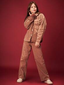 Calça Jeans Denim Inverno para Meninas Adolescente Estilosa Lançamento Color