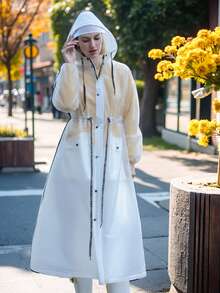 Raincoat Rain Coat For Women Fashion Raincoat Thickened Waterproof Rain Coat Women's Raincoats Travel Climbing Riding Rain Poncho Rain Jacket Universal Rain Coat Windbreak Poncho Waterproof Lengthen Raincoat Waterproof Outdoor Raincoat